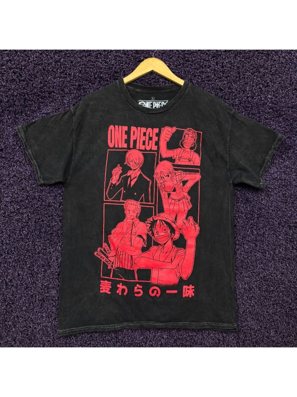 One Piece Straw Hat Pirate Crew T-Shirt Size Large